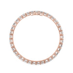 21.5CTW Emerald Shaped Lab Grown Diamond (G/VS) East West Line Bracelet in 14K Gold