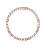 21.5CTW Emerald Shaped Lab Grown Diamond (G/VS) East West Line Bracelet in 14K Gold