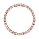 10CTW Oval Shaped Lab Grown Diamond (G/VS) East West Line Bracelet in 14K Gold