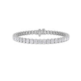 12.5CTW Oval Shaped Lab Grown Diamond (F/VS) East West Line Bracelet in 14K Gold