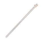 12.5CTW Oval Shaped Lab Grown Diamond (F/VS) East West Line Bracelet in 14K Gold