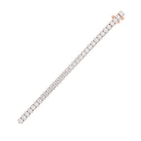 12.5CTW Oval Shaped Lab Grown Diamond (F/VS) East West Line Bracelet in 14K Gold