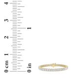 14.75CTW Oval Shaped Lab Grown Diamond (F/VS) Tennis Bracelet in 14K Gold
