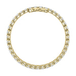 15CTW Oval Shaped Lab Grown Diamond (F/VS) East West Line Bracelet in 14K Gold
