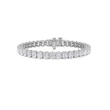 18.5CTW Oval Shaped Lab Grown Diamond (F/VS) East West Line Bracelet in 14K Gold