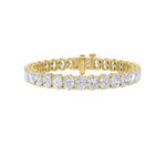 24CTW Oval Shaped Lab Grown Diamond (F/VS) East West Line Bracelet in 14K Gold