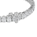 9CTW Oval Shaped Lab Grown Diamond (G/VS) East West Line Bracelet in 14K Gold