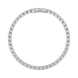 9CTW Oval Shaped Lab Grown Diamond (G/VS) East West Line Bracelet in 14K Gold