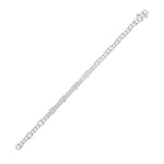 9CTW Oval Shaped Lab Grown Diamond (G/VS) East West Line Bracelet in 14K Gold