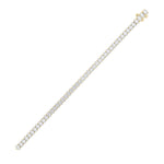 9CTW Oval Shaped Lab Grown Diamond (G/VS) East West Line Bracelet in 14K Gold