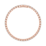 9CTW Oval Shaped Lab Grown Diamond (G/VS) East West Line Bracelet in 14K Gold