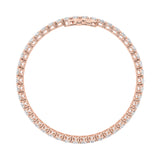 9CTW Oval Shaped Lab Grown Diamond (G/VS) East West Line Bracelet in 14K Gold