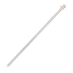9CTW Oval Shaped Lab Grown Diamond (G/VS) East West Line Bracelet in 14K Gold