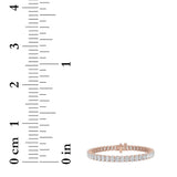 9CTW Oval Shaped Lab Grown Diamond (G/VS) East West Line Bracelet in 14K Gold