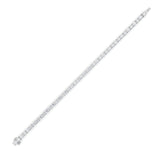 6.75CTW Oval Shaped Lab Grown Diamond (F/VS) Bracelet in 14K Gold