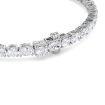 6.75CTW Oval Shaped Lab Grown Diamond (F/VS) Bracelet in 14K Gold