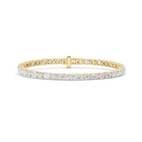 6.75CTW Oval Shaped Lab Grown Diamond (F/VS) Bracelet in 14K Gold