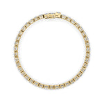 7CTW Oval Shaped Lab Grown Diamond (F/VS) East West Bracelet in 14K Gold