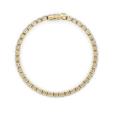 7CTW Oval Shaped Lab Grown Diamond (F/VS) East West Bracelet in 14K Gold