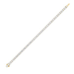 7CTW Oval Shaped Lab Grown Diamond (F/VS) East West Bracelet in 14K Gold