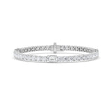 10CTW Emerald Shaped Lab Grown Diamond (F/VS) East West Station Bracelet in 14K Gold
