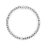 10CTW Emerald Shaped Lab Grown Diamond (F/VS) East West Station Bracelet in 14K Gold