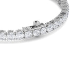 10CTW Emerald Shaped Lab Grown Diamond (F/VS) East West Station Bracelet in 14K Gold