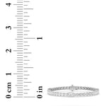 10CTW Emerald Shaped Lab Grown Diamond (F/VS) East West Station Bracelet in 14K Gold