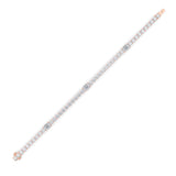 10CTW Emerald Shaped Lab Grown Diamond (F/VS) East West Station Bracelet in 14K Gold