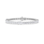10CTW Oval Shaped Lab Grown Diamond (F/VS) East West Station Bracelet in 14K Gold