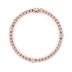 10CTW Oval Shaped Lab Grown Diamond (F/VS) East West Station Bracelet in 14K Gold