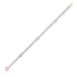 10CTW Oval Shaped Lab Grown Diamond (F/VS) East West Station Bracelet in 14K Gold