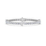 10CTW Pear Shaped Lab Grown Diamond (F/VS) East West Station Bracelet in 14K Gold