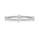 10CTW Pear Shaped Lab Grown Diamond (F/VS) East West Station Bracelet in 14K Gold