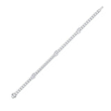 10CTW Pear Shaped Lab Grown Diamond (F/VS) East West Station Bracelet in 14K Gold