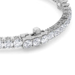 10CTW Pear Shaped Lab Grown Diamond (F/VS) East West Station Bracelet in 14K Gold
