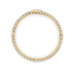 10CTW Pear Shaped Lab Grown Diamond (F/VS) East West Station Bracelet in 14K Gold