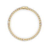 10CTW Pear Shaped Lab Grown Diamond (F/VS) East West Station Bracelet in 14K Gold