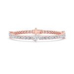 10CTW Pear Shaped Lab Grown Diamond (F/VS) East West Station Bracelet in 14K Gold