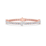10CTW Pear Shaped Lab Grown Diamond (F/VS) East West Station Bracelet in 14K Gold