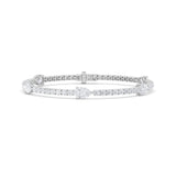 6CTW Pear Shaped Lab Grown Diamond (F/VS) East West Station Bracelet in 14K Gold