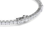 6CTW Pear Shaped Lab Grown Diamond (F/VS) East West Station Bracelet in 14K Gold