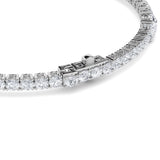 6CTW Pear Shaped Lab Grown Diamond (F/VS) East West Station Bracelet in 14K Gold