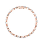 10CTW Pear Shaped Lab Grown Diamond (F/VS) Fancy Line Bracelet in 14K Gold