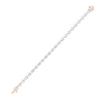 10CTW Pear Shaped Lab Grown Diamond (F/VS) Fancy Line Bracelet in 14K Gold