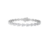 12CTW Pear Shaped Lab Grown Diamond (F/VS) Fancy Line Bracelet in 14K Gold