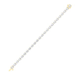 12CTW Pear Shaped Lab Grown Diamond (F/VS) Fancy Line Bracelet in 14K Gold