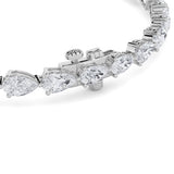 6CTW Pear Shaped Lab Grown Diamond (F/VS) Fancy Line Bracelet in 14K Gold