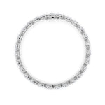 7CTW Pear Shaped Lab Grown Diamond (F/VS) Fancy Line Bracelet in 14K Gold