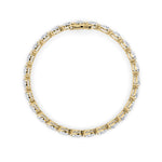 7CTW Pear Shaped Lab Grown Diamond (F/VS) Fancy Line Bracelet in 14K Gold